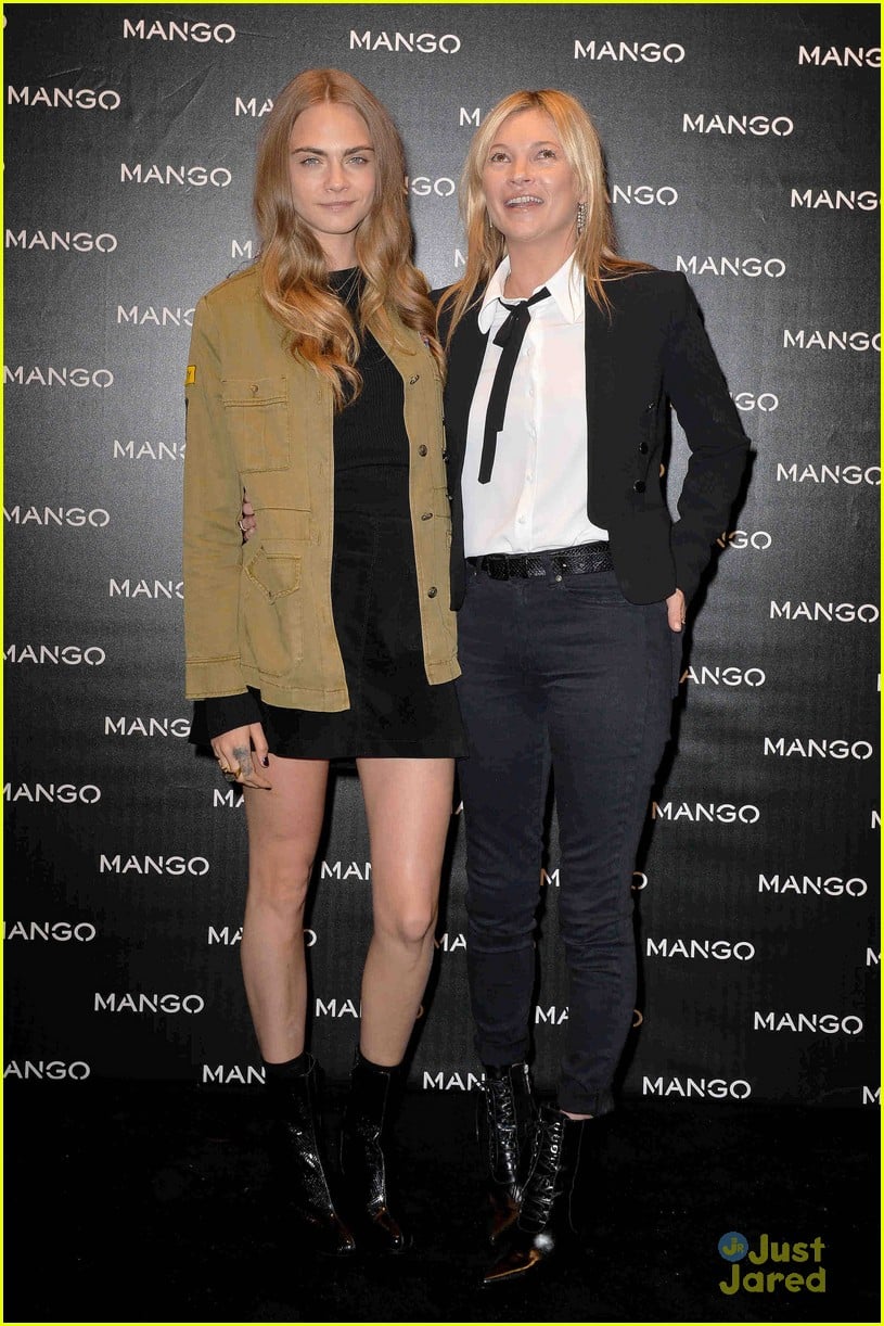 Full Sized Photo of cara delevingne kate moss mango store app milan 06