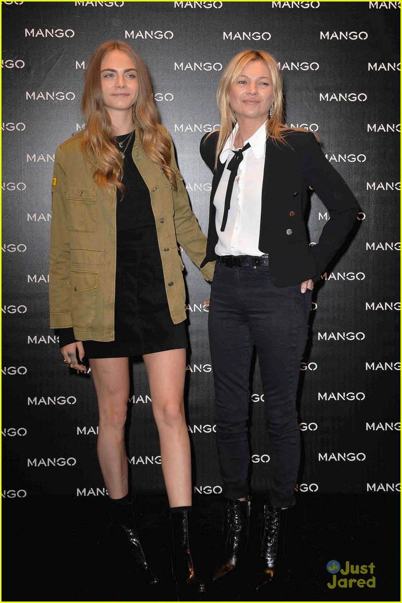 Cara Delevingne Joins Kate Moss For Mango Store Appearance in Milan