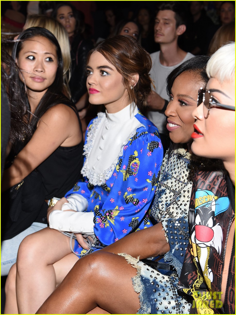 Lucy Hale & Kat Graham Sit Front Row for Jeremy Scott's NYFW Show