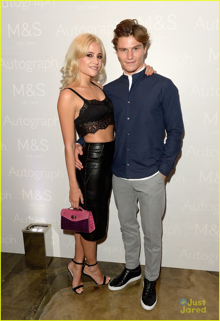 Pixie Lott Supports Boyfriend Oliver Cheshire At Marks & Spencer