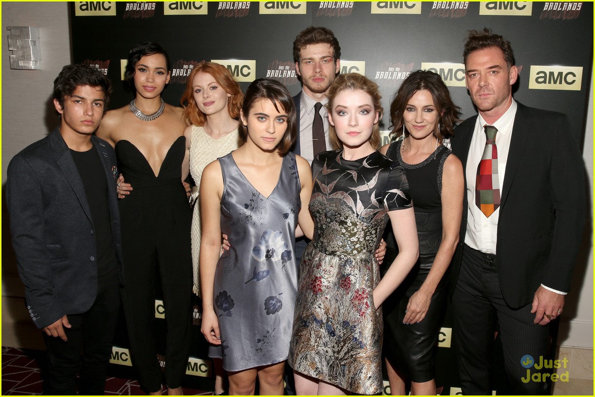 Full Sized Photo of aramis knight sarah bolger into badlands premiere
