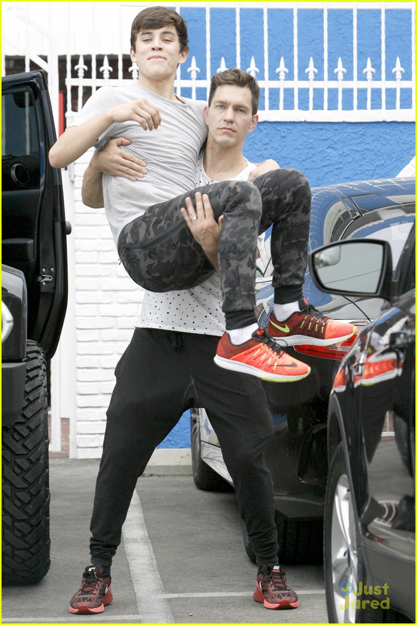 Hayes Grier & Andy Grammer Do Their Own Lift Outside DWTS Studios After