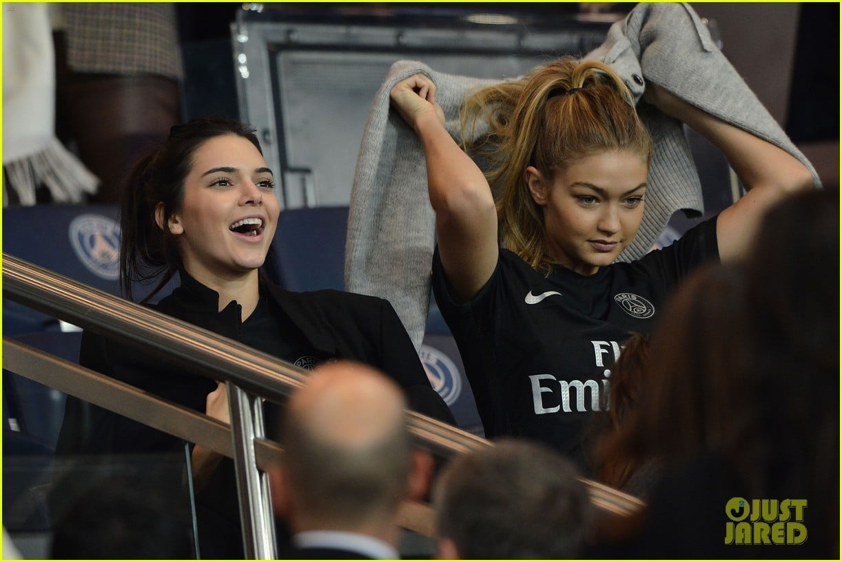 Kendall Jenner & Gigi Hadid Check Out Some Soccer in Paris! | Photo ...