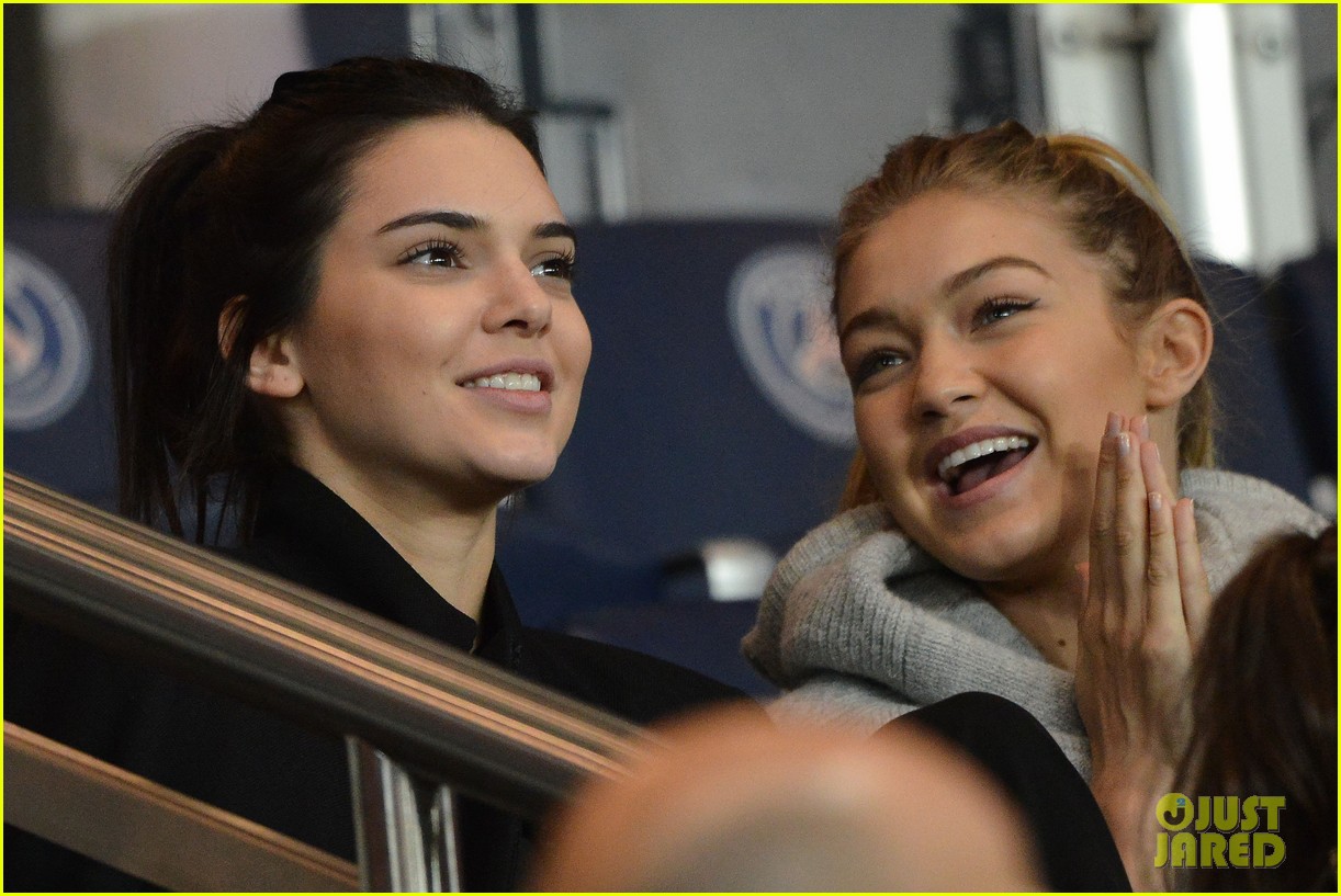 Kendall Jenner & Gigi Hadid Check Out Some Soccer in Paris! | Photo