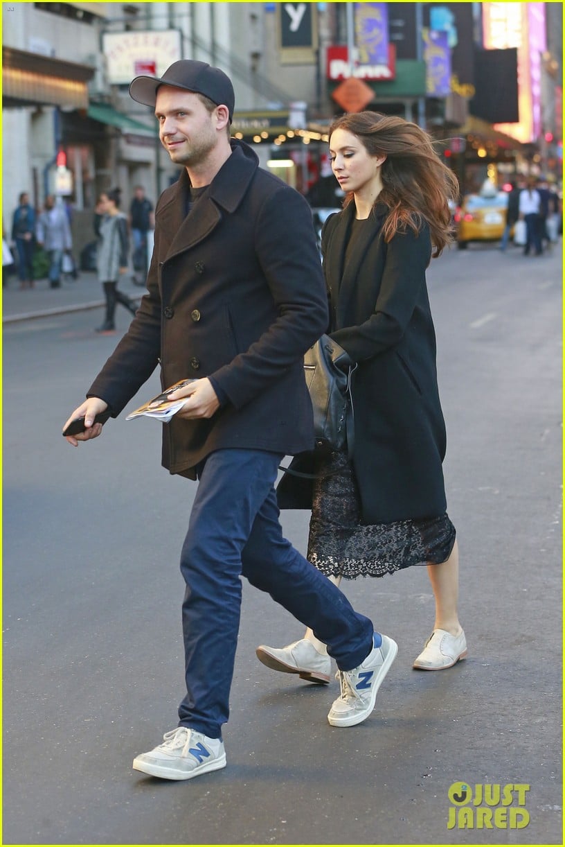 Troian Bellisario & Fiance Patrick J. Adams Couple Up for Broadway Date ...