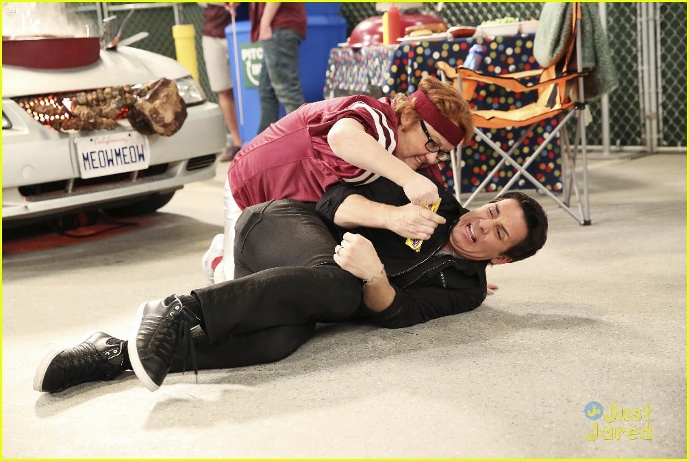 Full Sized Photo of lab rats tailgate challenge stills 04 Billy Unger Shows Off Team Spirit On