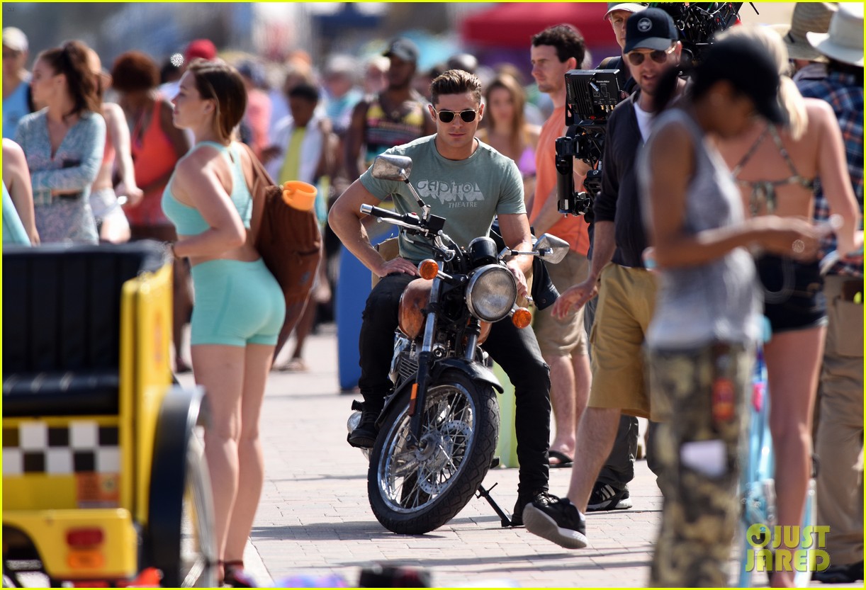 Full Sized Photo Of Zac Efron Films Baywatch On Motorcycle 31 Zac Efron Introduces Baywatch 