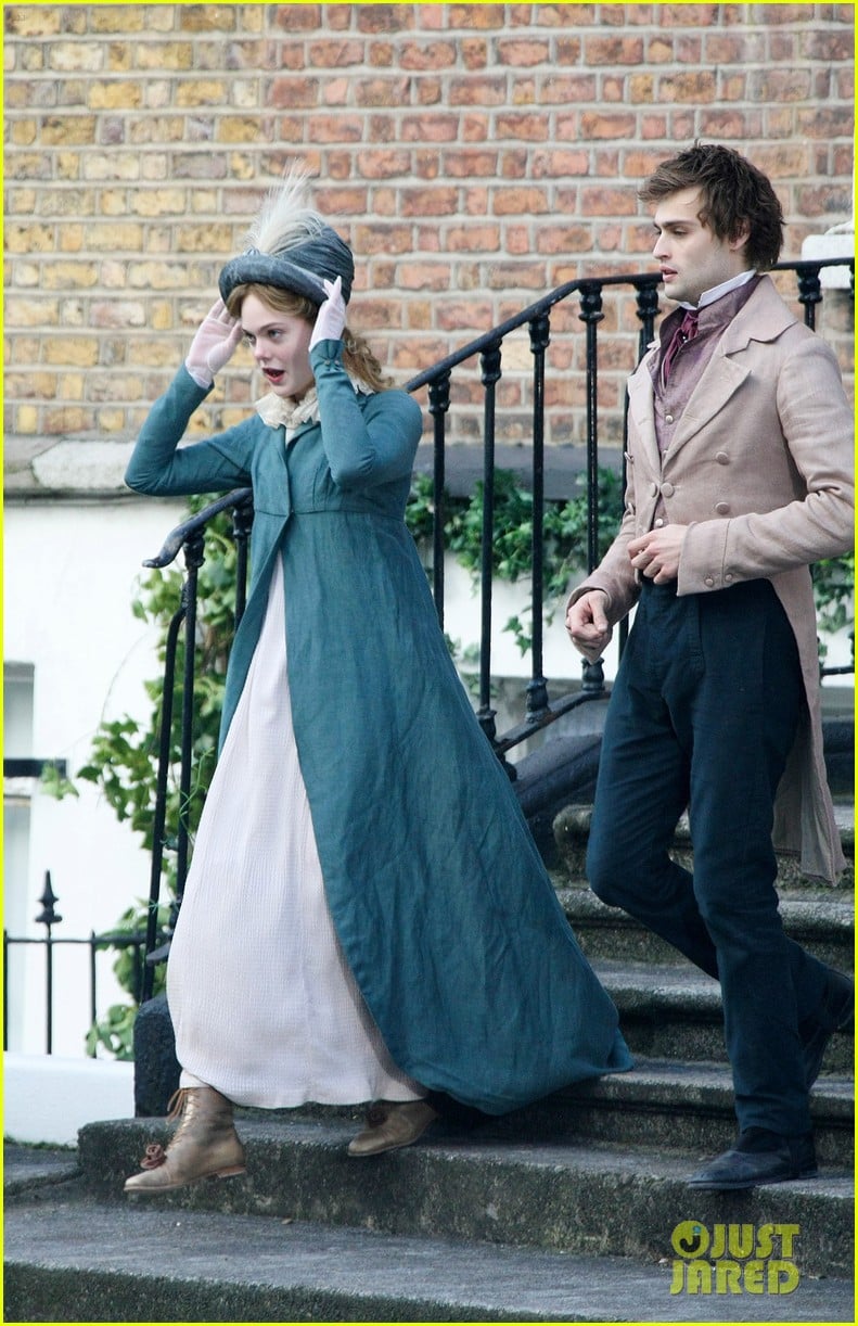 Elle Fanning & Douglas Booth Film Playful Scenes For 'A Storm In The ...