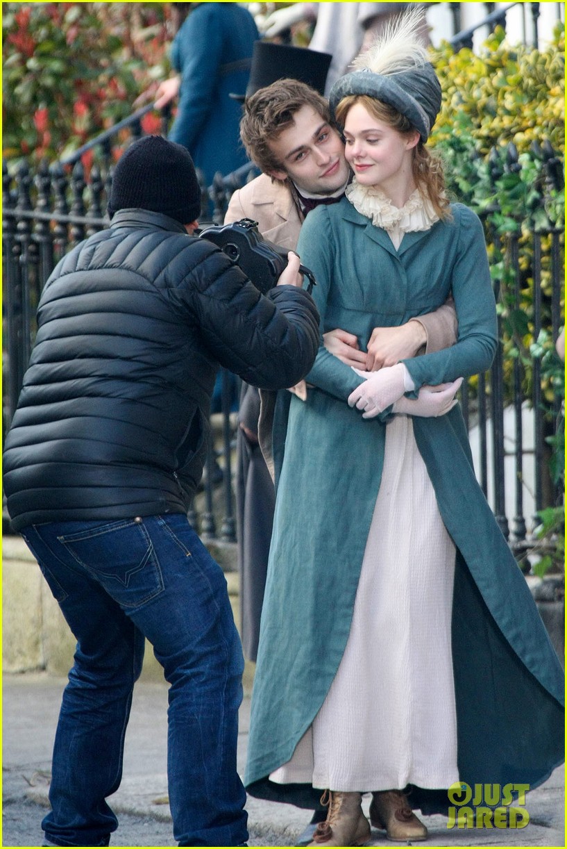 Elle Fanning & Douglas Booth Film Playful Scenes For 'A Storm In The ...