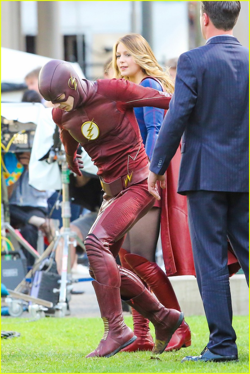 Grant Gustin Films Final Scenes With Melissa Benoist For 'flash 