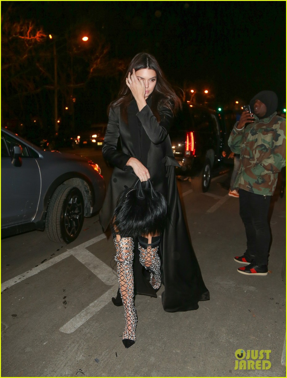 Kendall Jenner Rocks Festive Boots at Dinner with Hailey Baldwin ...