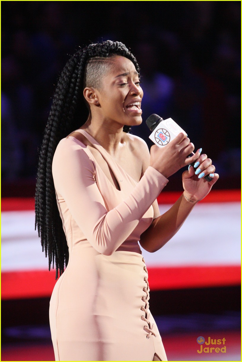 Keke Palmer Sings National Anthem at Clippers Game - Watch Her
