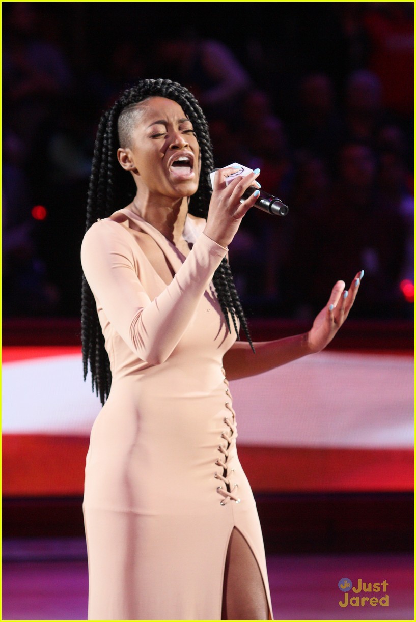 Keke Palmer Sings National Anthem at Clippers Game - Watch Her