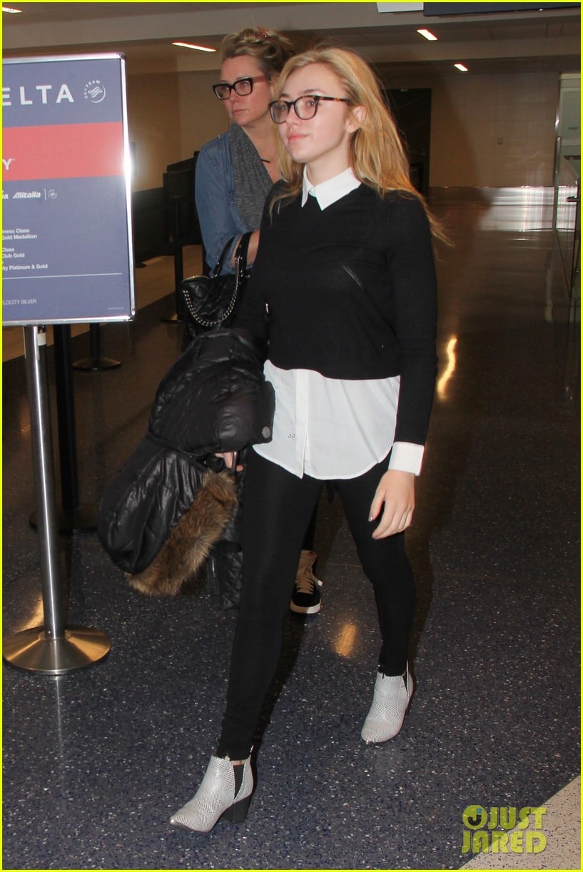 Full Sized Photo of peyton list glasses lax airport 05 | Peyton List ...