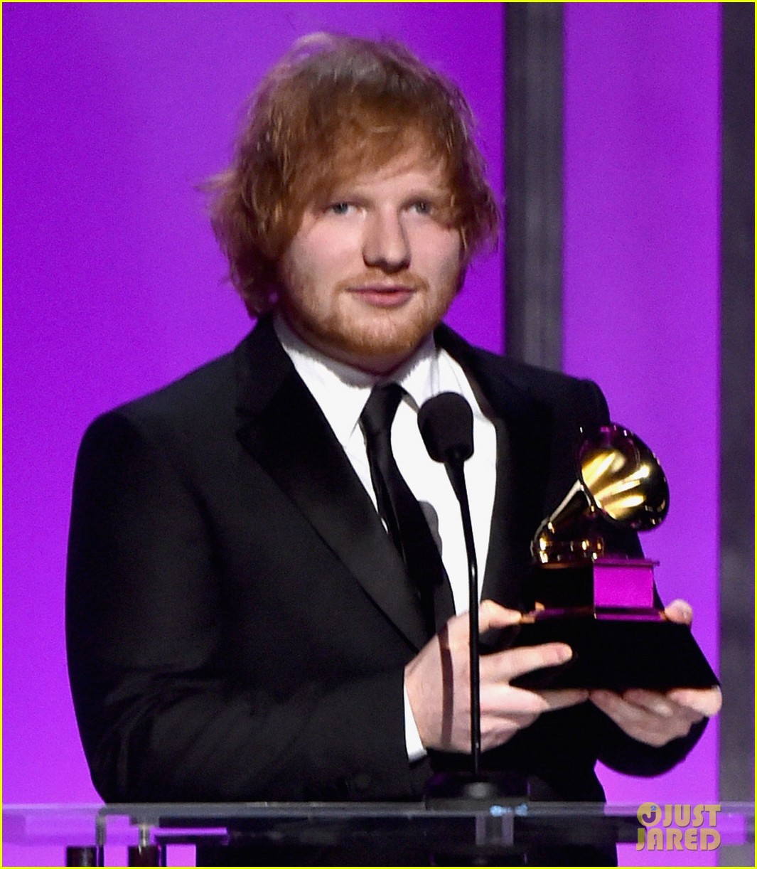 Ed Sheeran Wins His First Grammys for 'Thinking Out Loud' Photo