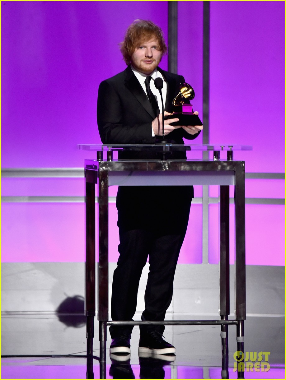 Ed Sheeran Wins His First Grammys for 'Thinking Out Loud' Photo