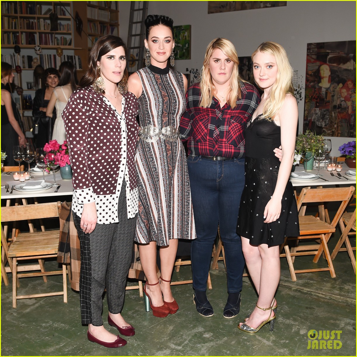 Full Sized Photo Of Dakota Fanning Zoey Deutch Rowan Blanchard Rodarte Dinner 14 Rowan