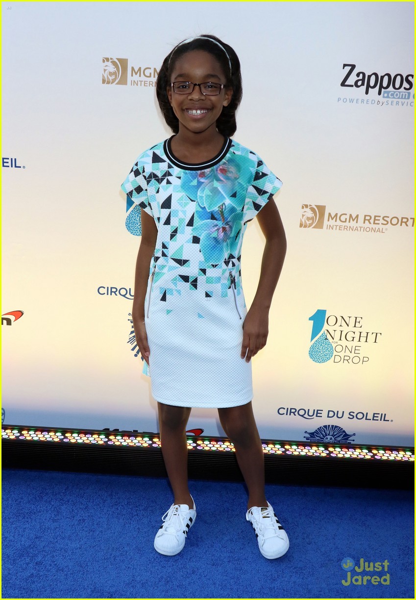 Full Sized Photo of marsai martin supports miles brown one night drop