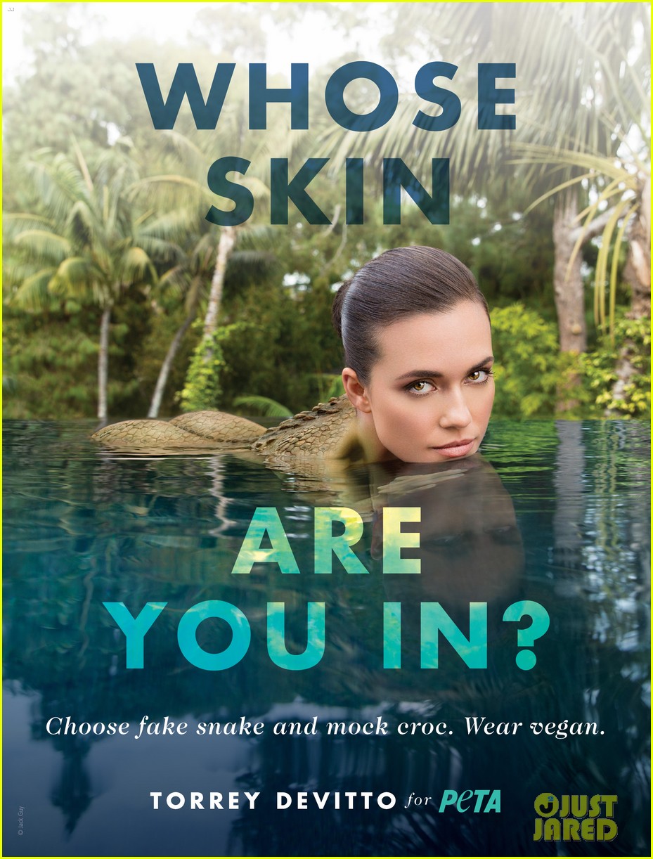 torrey devitto crocodile peta campaign image 01