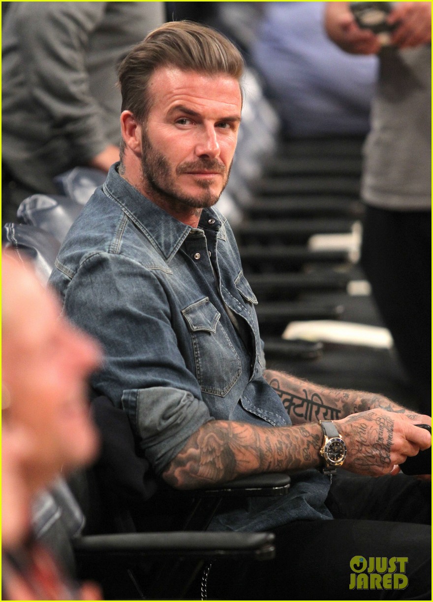 Full Sized Photo of david beckham boys lakers game 03 | Romeo & Cruz ...