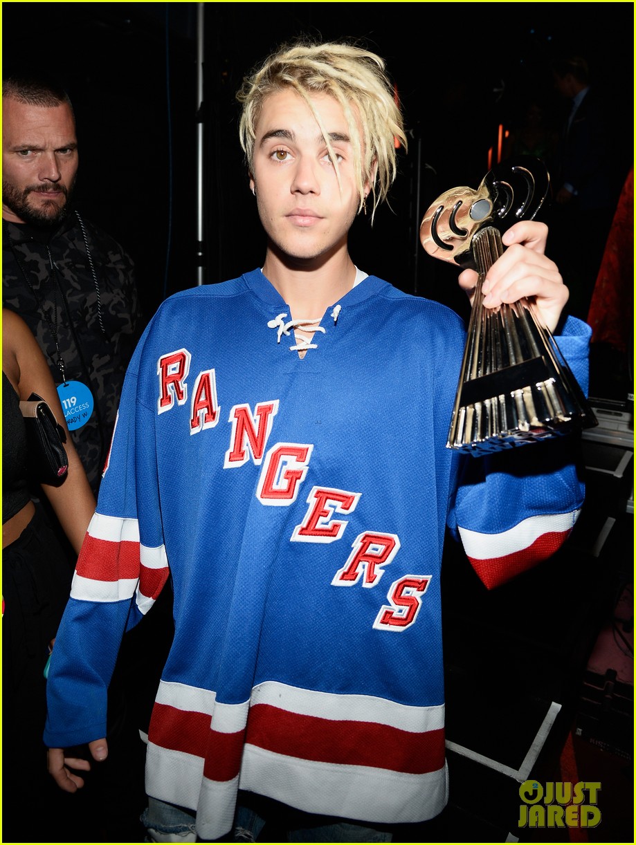 Justin Bieber NHL Ice Hockey Rangers Jersey, Men's Fashion, Tops