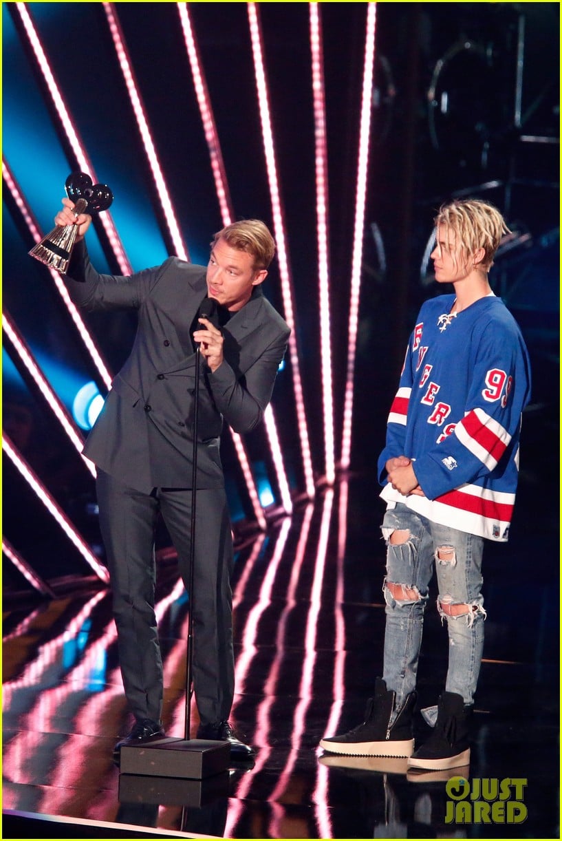 Justin Bieber attends the iHeartRadio Music Awards at The Forum on