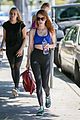 emma roberts workout gas fuel up talks red hair color 04