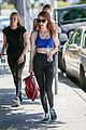 emma roberts workout gas fuel up talks red hair color 09