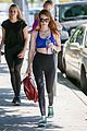 emma roberts workout gas fuel up talks red hair color 12