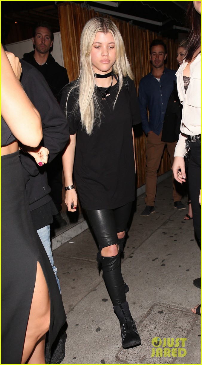 Full Sized Photo of sofia richie nice guy choker leather pants 06 ...