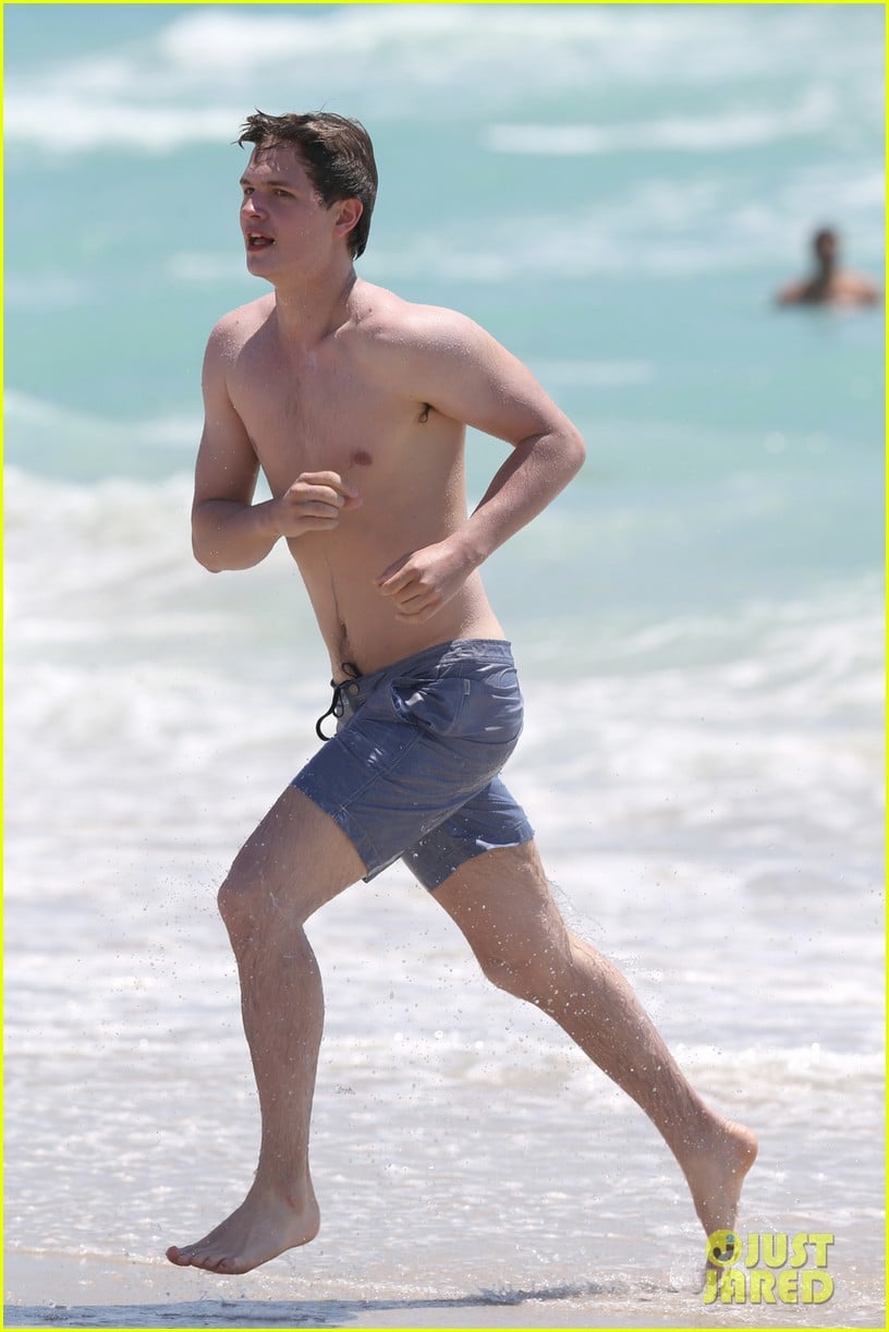Ansel Elgort Shirtless Photoshoot