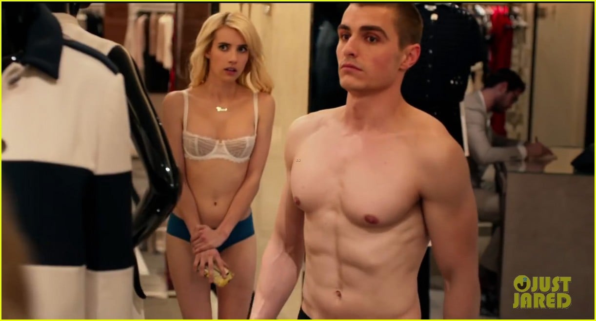 Emma Roberts Strips Down to Lingerie in 'Nerve' Trailer with Dave