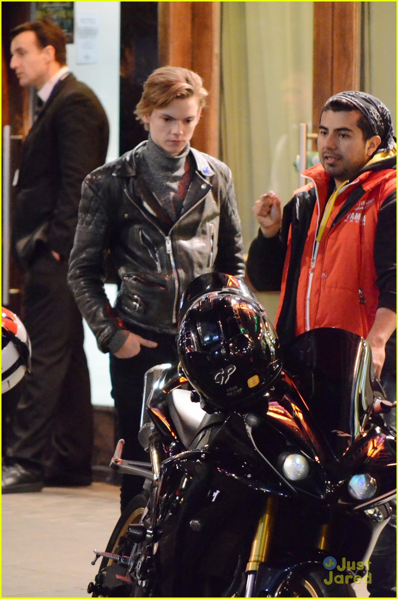Thomas BrodieSangster Goes Out For Motorcycle Ride in London Photo