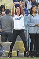 sharna burgess antonio brown dwts practice others dodgers game 03