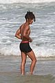jaden smith wears just his calvins for a dip at the beach 12
