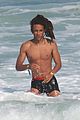 jaden smith wears just his calvins for a dip at the beach 16