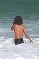 jaden smith wears just his calvins for a dip at the beach 21