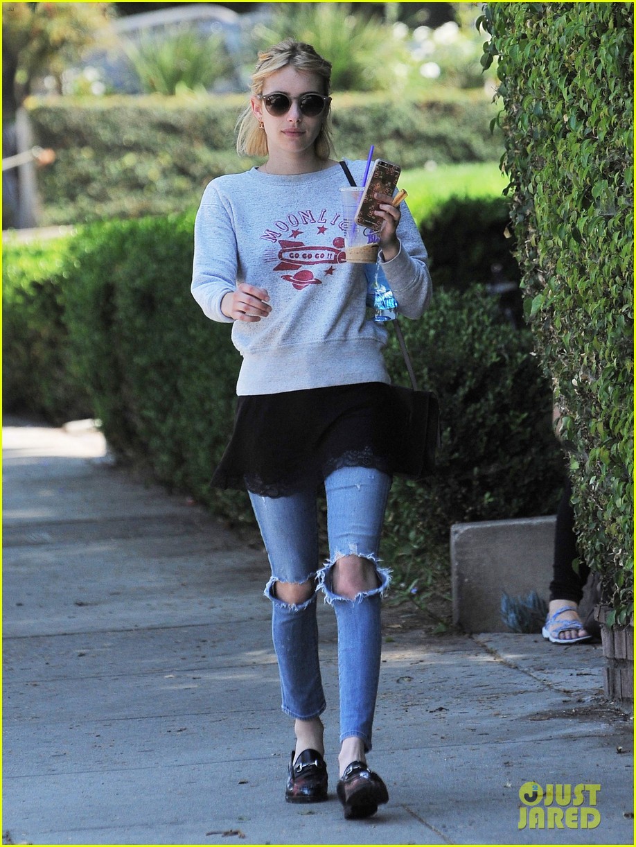 Full Sized Photo of emma roberts gets silly with a friend 29 Emma