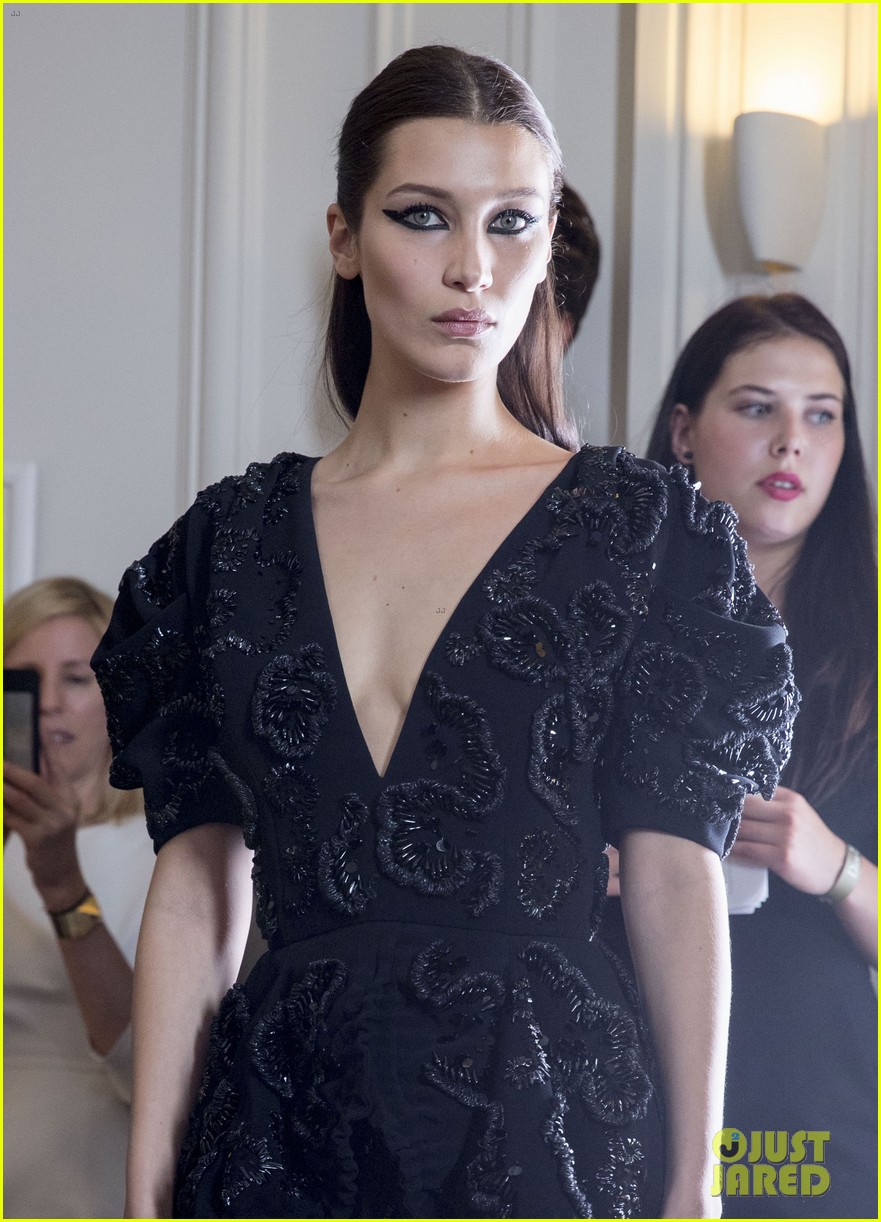 Full Sized Photo of bella hadid dior show paris 07 | Bella Hadid Wears