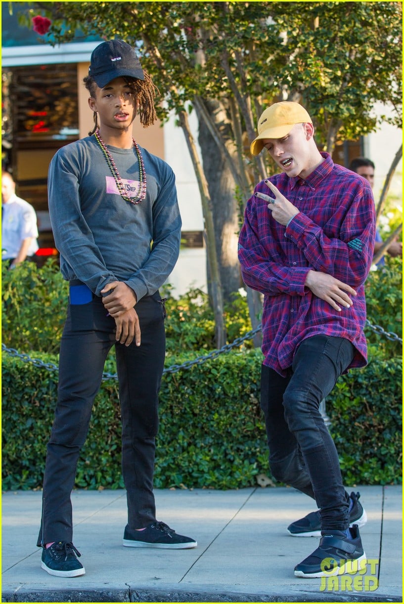 Full Sized Photo of jaden smith harry hudson get silly for cameras 19