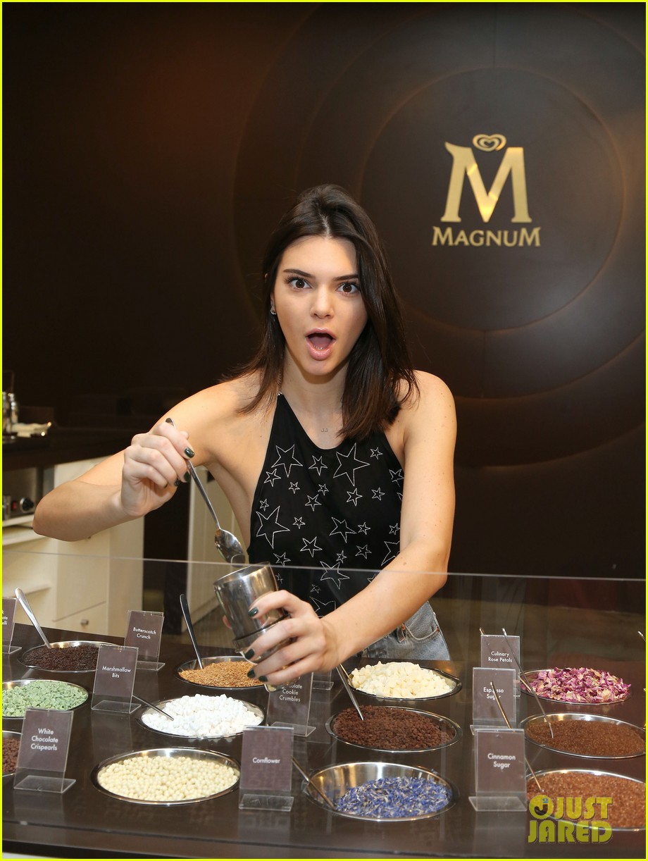 Kendall Jenner Creates Her Own Ice Cream Before Hanging Out With Gigi