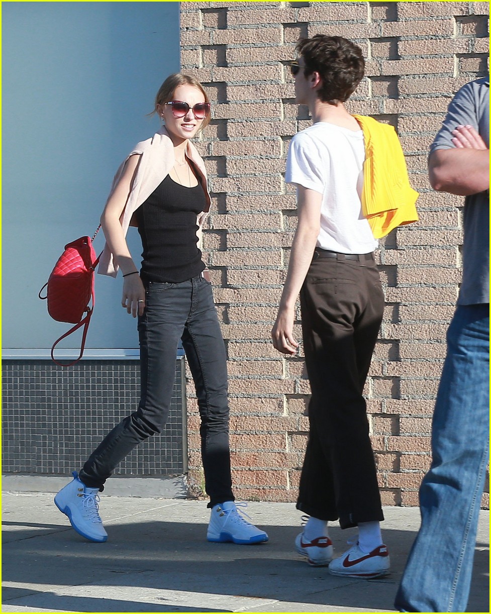 Full Sized Photo of lily rose depp has a casual lunch in hollywood 07