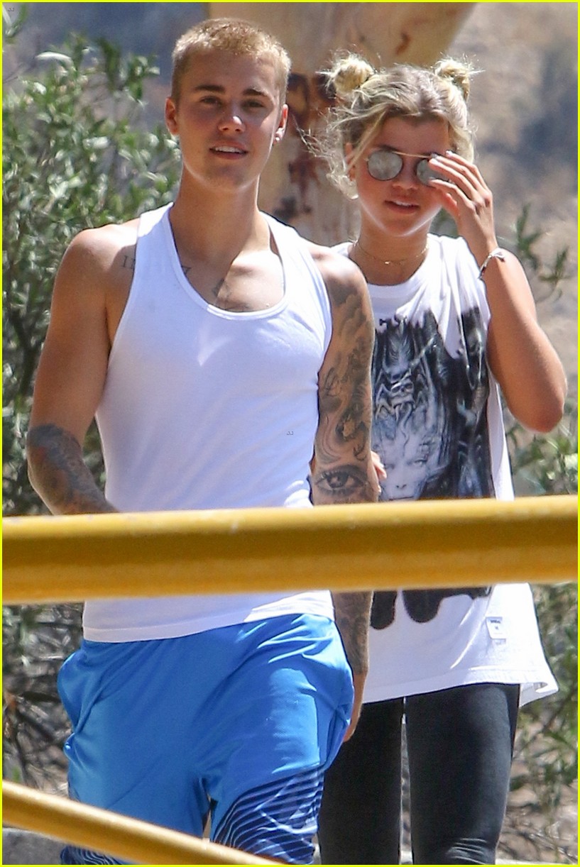 Full Sized Photo of justin bieber sofia richie step out after romatic