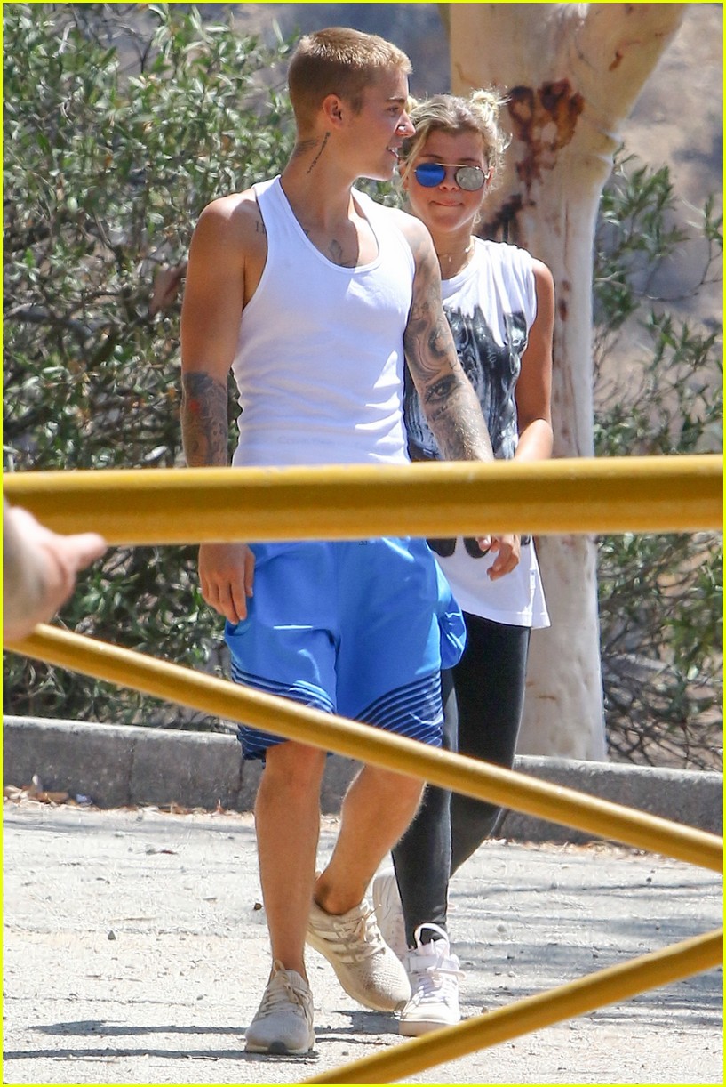 Full Sized Photo of justin bieber sofia richie step out after romatic