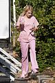 emma roberts pink scrubs queens coffee pickup 05