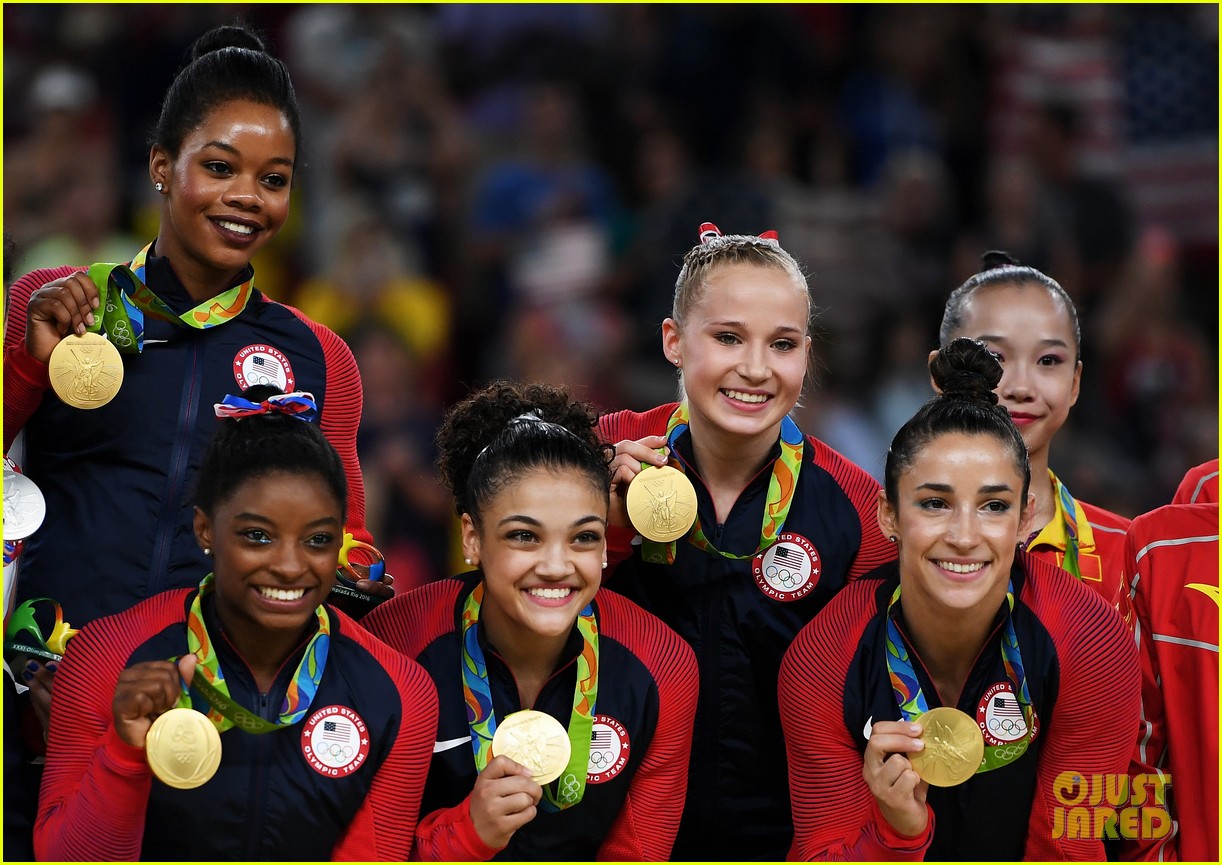 Usa Women S Gymnastics Team 16 Announces Team Name Final Five Photo 16 Rio Summer Olympics Alexandra Raisman Final Five Gabrielle Douglas Laurie Hernandez Madison Kocian Simone Biles Pictures Just Jared Jr