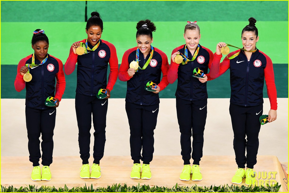 Usa Women S Gymnastics Team 16 Announces Team Name Final Five Photo 16 Rio Summer Olympics Alexandra Raisman Final Five Gabrielle Douglas Laurie Hernandez Madison Kocian Simone Biles Pictures Just Jared Jr