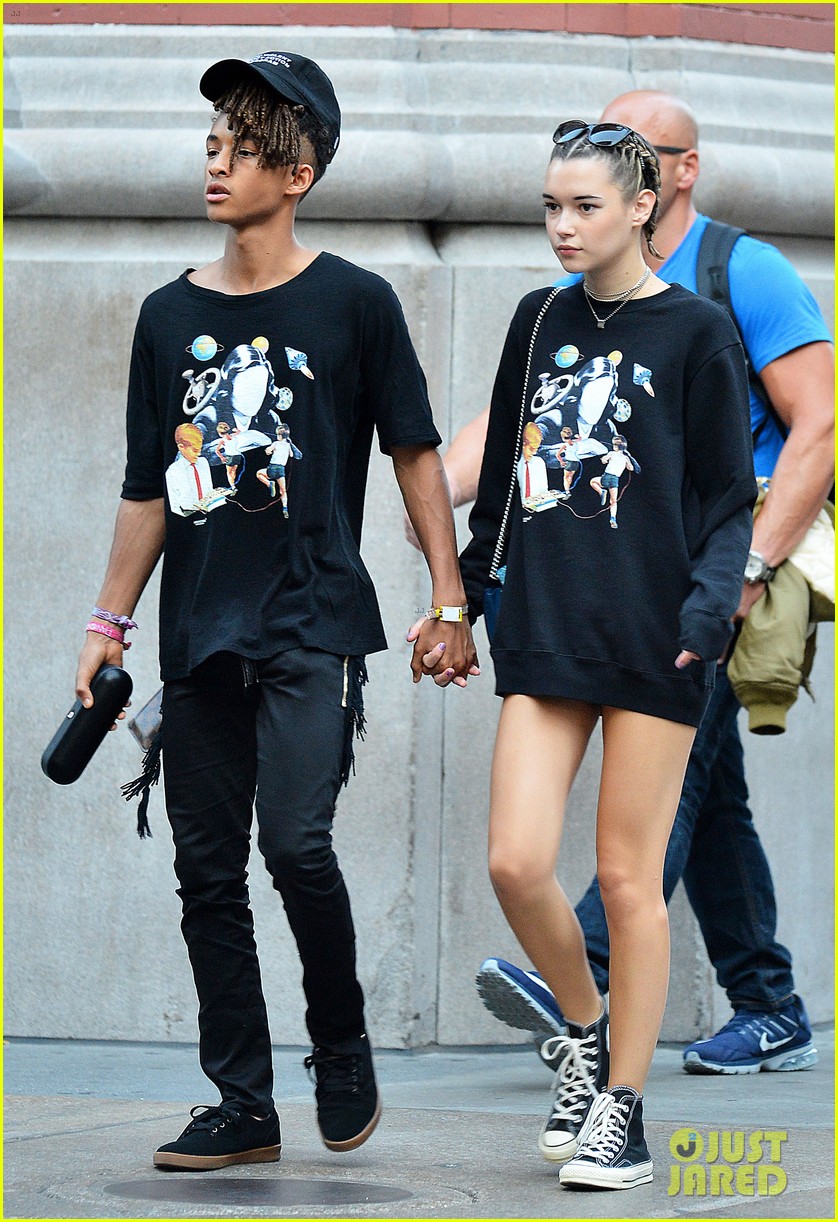 Jaden Smith & Girlfriend Sarah Snyder Rock Matching Outfits in NYC