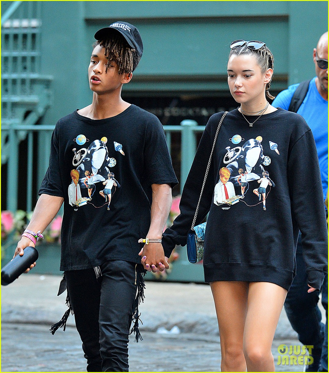 Jaden Smith & Girlfriend Sarah Snyder Rock Matching Outfits in NYC