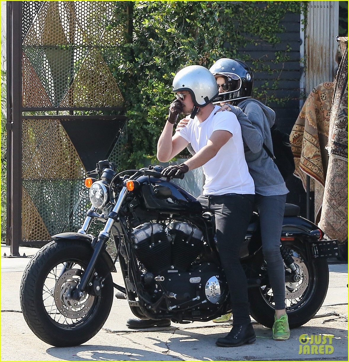 josh hutcherson girlfriend claudia traisac ride around on his motorcycle02815mytext